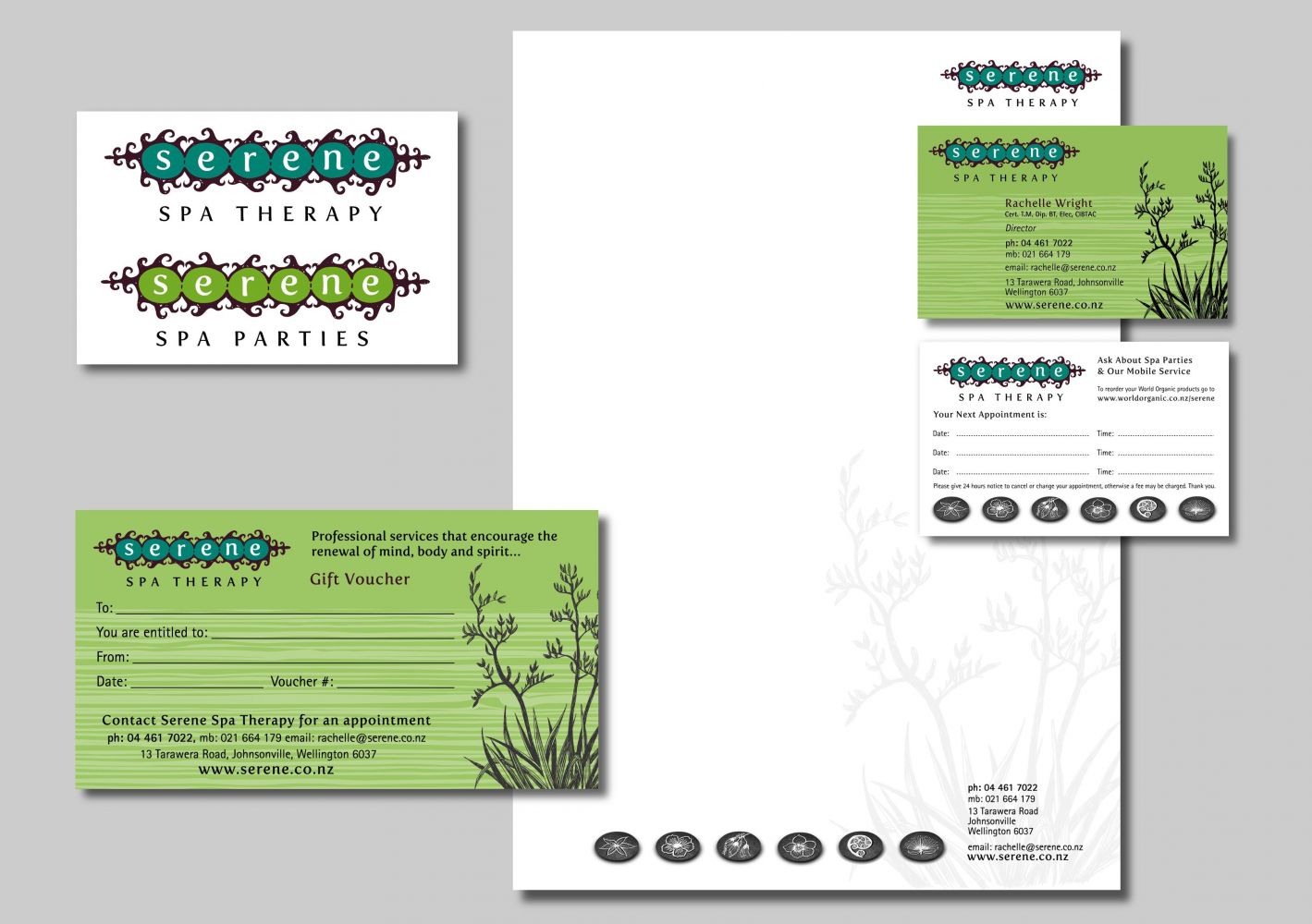 Serene Beauty Therapy Business Stationery